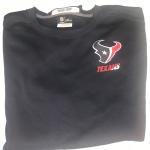 Nike Houston Texans Nathan Trott Therma-Fit Sweatshirt Men's L Crewneck Blue